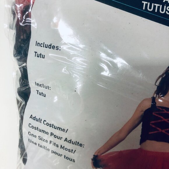 Alter Ego Red & Black Tutu Skirt Adult Halloween Costume One Size Cosplay Party - Picture 2 of 3